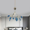 Blue Bedroom with Agate Decor Modern Chandelier Light | Rebooters - Rebooters