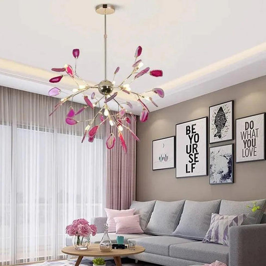 Pink Petal Design Bedroom Pendant Light for Stylish Decor - Rebooters