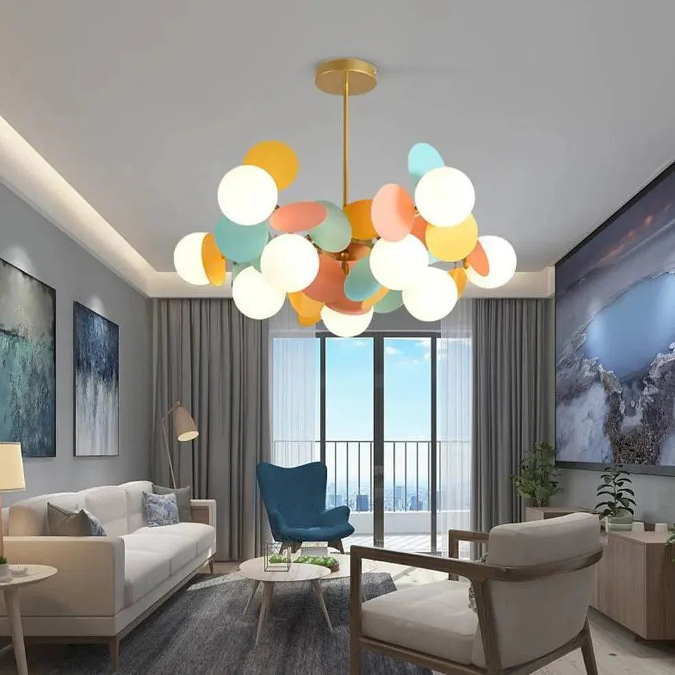 Colorful Flower Design Modern Chandelier for Elegant Spaces | Rebooters - Rebooters