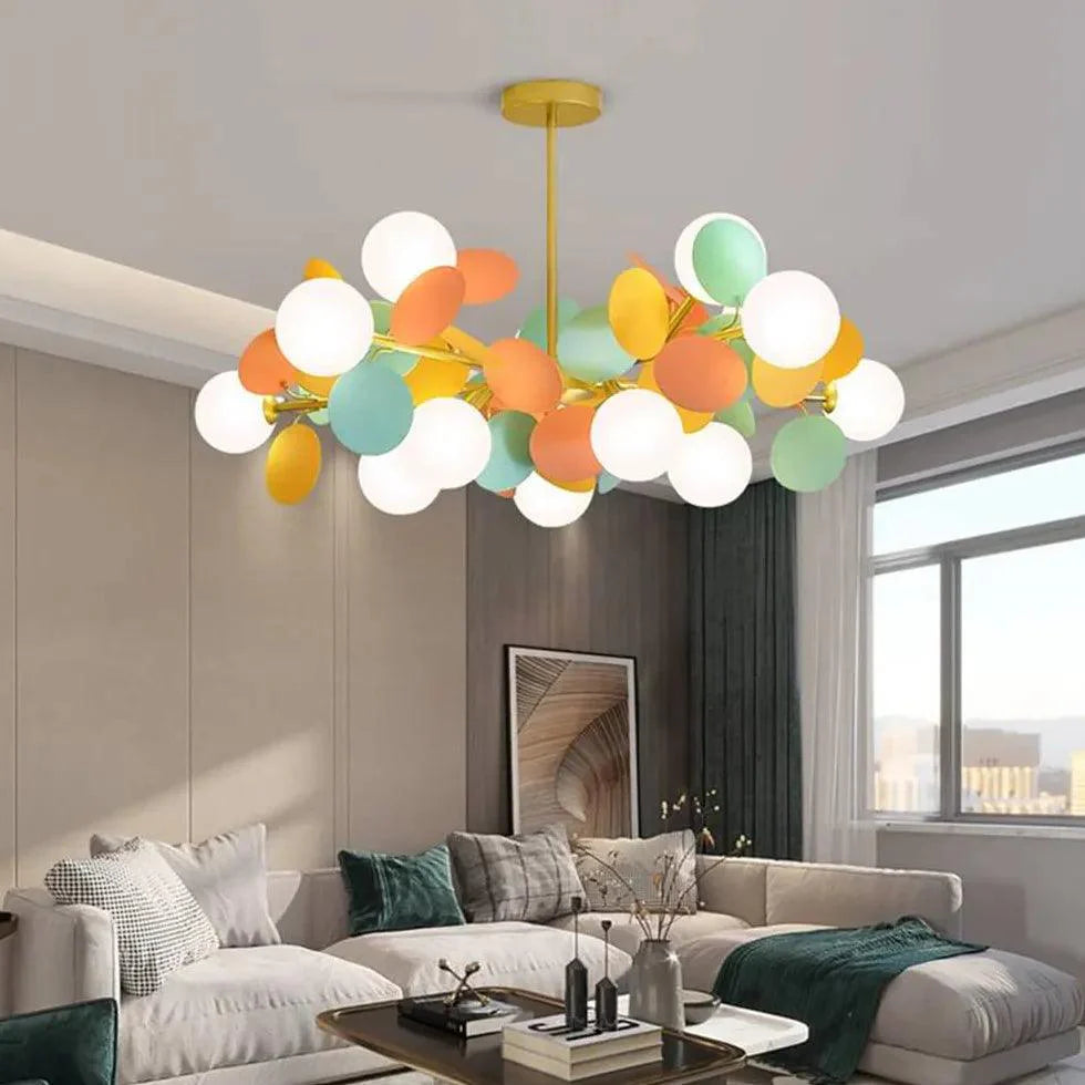 Colorful Flower Design Modern Chandelier for Elegant Spaces | Rebooters - Rebooters