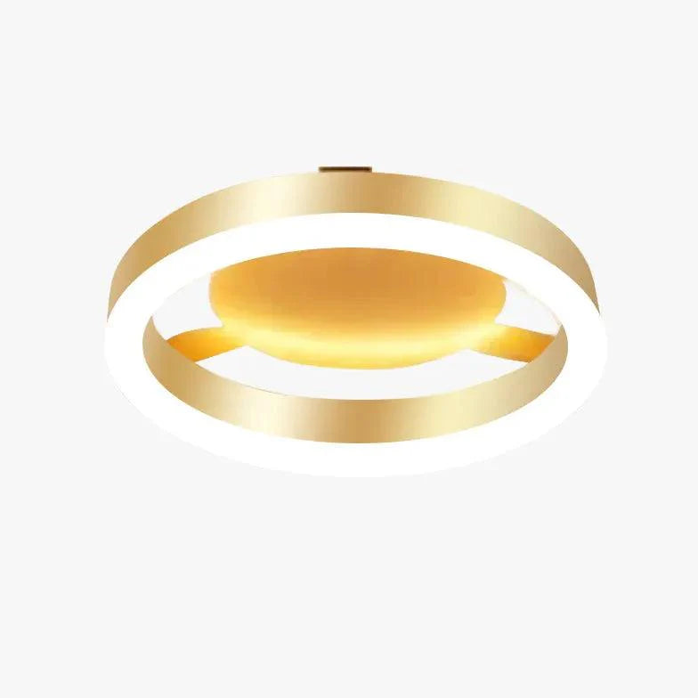 Golden Circular LED Hallway Ceiling Light for Modern Spaces - Rebooters