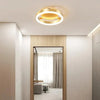 Golden Circular LED Hallway Ceiling Light for Modern Spaces - Rebooters