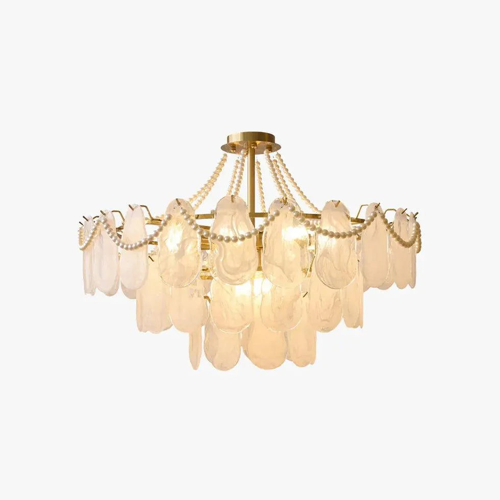 White Glass Elegant Vintage Multi-Light Chandelier Pendant | Rebooters - Rebooters