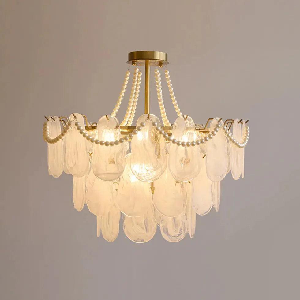 White Glass Elegant Vintage Multi-Light Chandelier Pendant | Rebooters - Rebooters