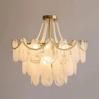 White Glass Elegant Vintage Multi-Light Chandelier Pendant | Rebooters - Rebooters