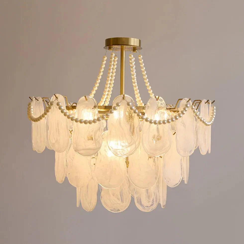 White Glass Elegant Vintage Multi-Light Chandelier Pendant | Rebooters - Rebooters