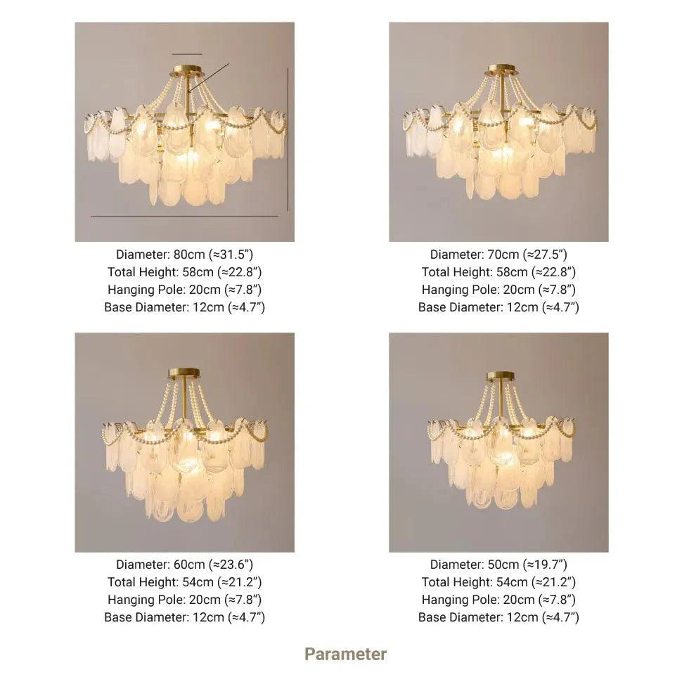 White Glass Elegant Vintage Multi-Light Chandelier Pendant | Rebooters - Rebooters