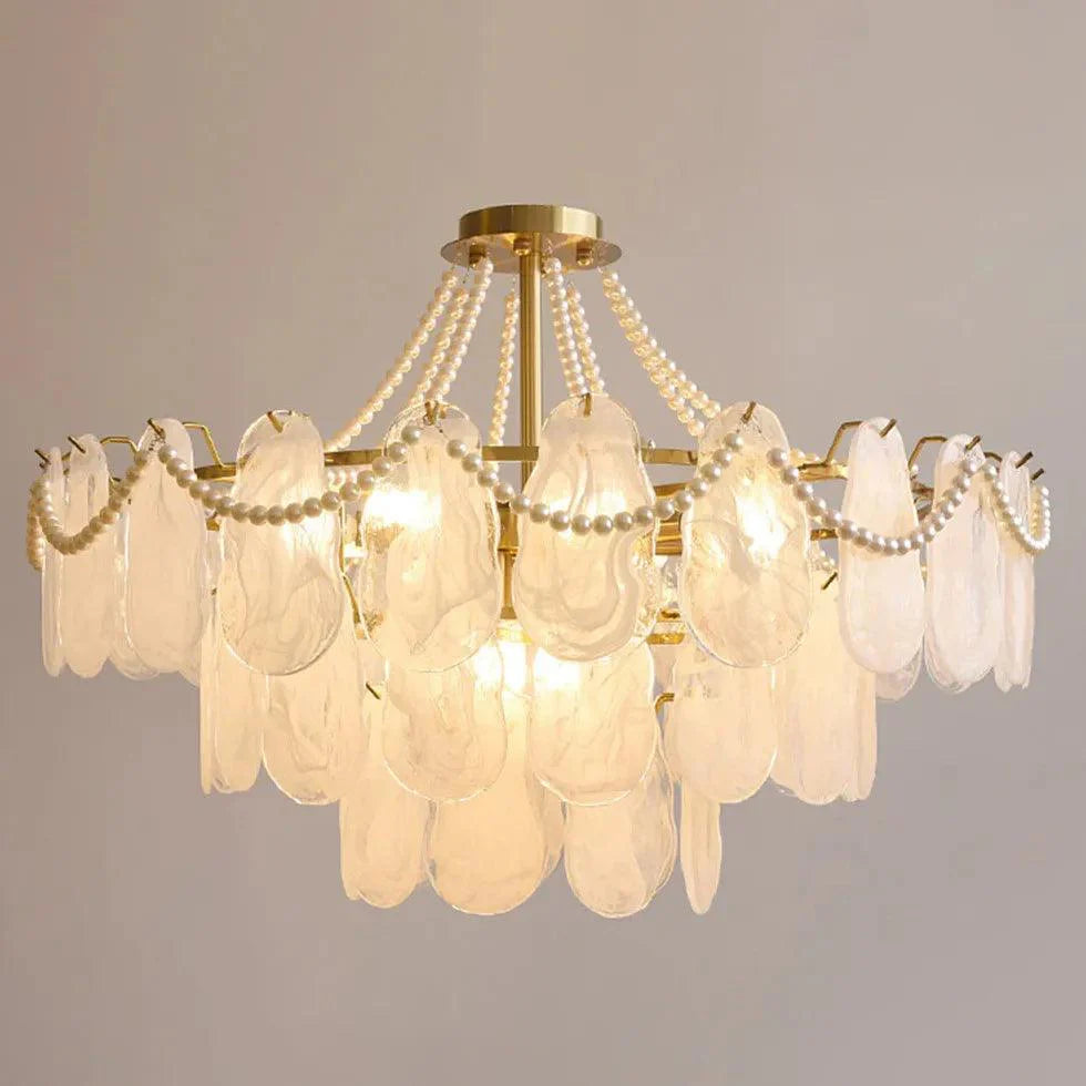 White Glass Elegant Vintage Multi-Light Chandelier Pendant | Rebooters - Rebooters