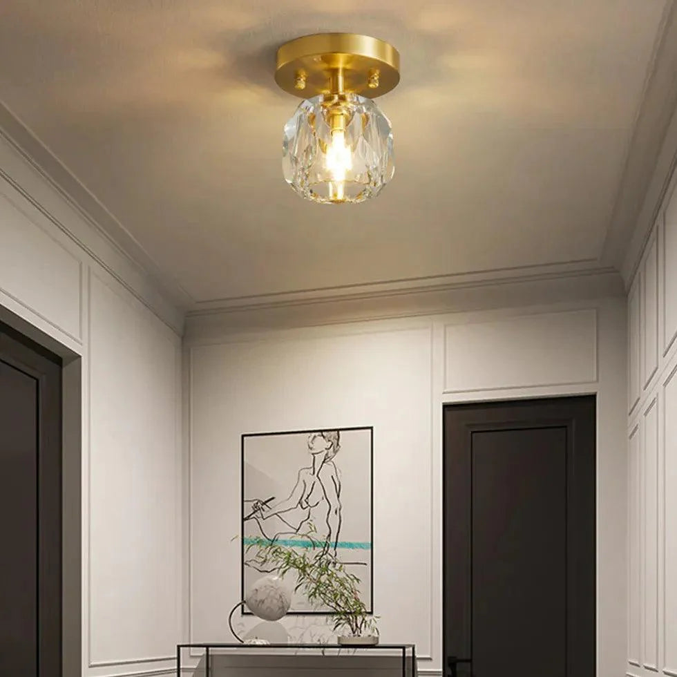 Gold LED Recessed Hallway Ceiling Light for Indoor Spaces - Rebooters