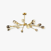 Cut Crystal Gold Modern Chandelier for Elegant Spaces | Rebooters - Rebooters