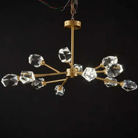 Cut Crystal Gold Modern Chandelier for Elegant Spaces | Rebooters - Rebooters