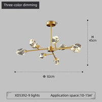 Cut Crystal Gold Modern Chandelier for Elegant Spaces | Rebooters - Rebooters