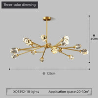 Cut Crystal Gold Modern Chandelier for Elegant Spaces | Rebooters - Rebooters