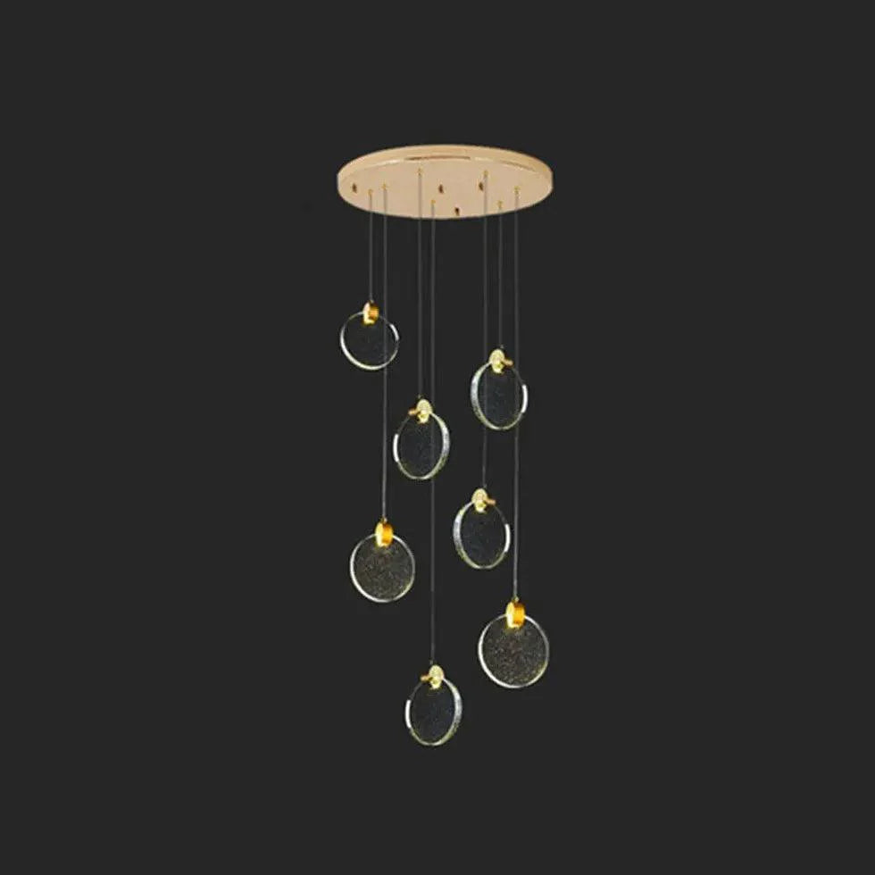 Golden Round Crystal Modern Pendant Light for Home Decor | Rebooters - Rebooters