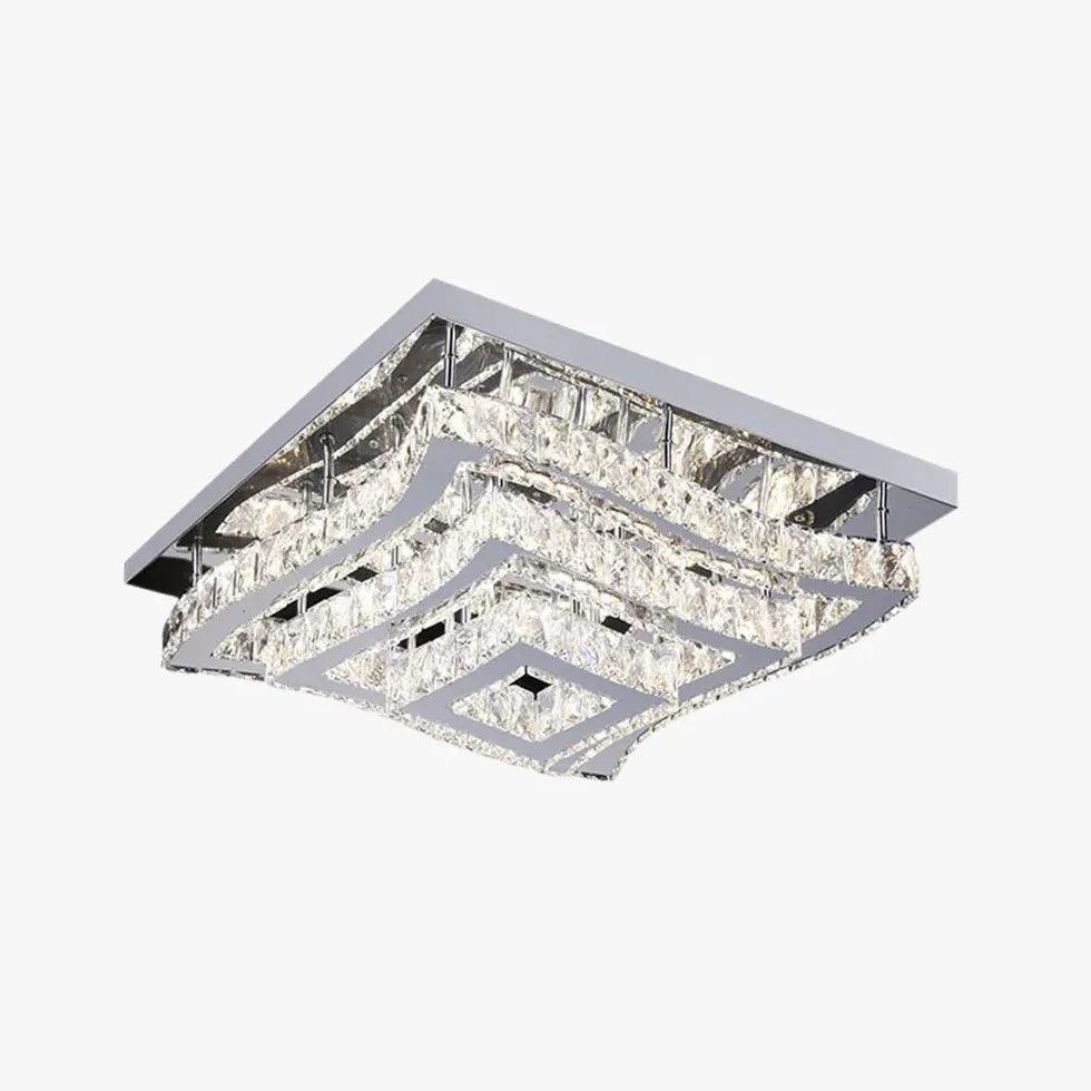 Elegant Square Crystal Multi-Layer Luxury Ceiling Light - Rebooters