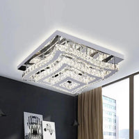 Elegant Square Crystal Multi-Layer Luxury Ceiling Light - Rebooters