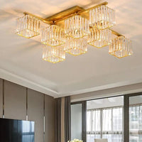 Multi-Head Cube Glass Modern Ceiling Light for Indoor Spaces - Rebooters