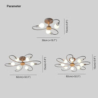 Multi-Head Metal Bedroom Ceiling Light Fixture Modern Design - Rebooters