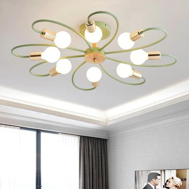 Multi-head Metal Bedroom Ceiling Light for Modern Spaces - Rebooters