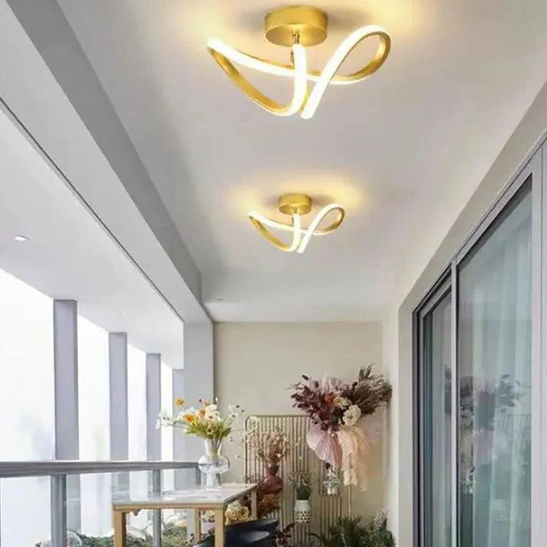 Irregular Two-Tone Ring Modern Ceiling Light for Home Decor - Rebooters