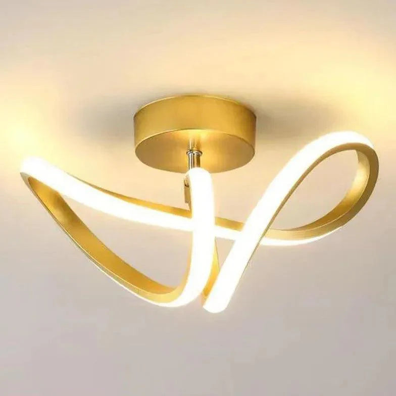 Irregular Two-Tone Ring Modern Ceiling Light for Home Decor - Rebooters