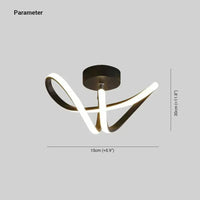 Irregular Two-Tone Ring Modern Ceiling Light for Home - Rebooters