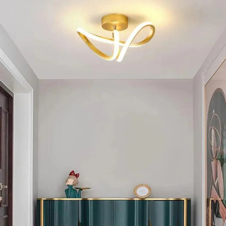 Irregular Two-Tone Ring Modern Ceiling Light for Bedrooms - Rebooters