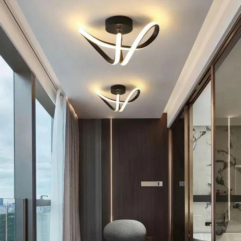 Irregular Two-Tone Ring Modern Ceiling Light for Home Decor - Rebooters