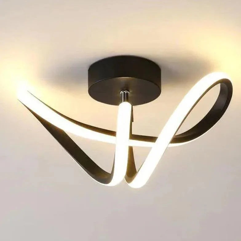 Irregular Two-Tone Ring Modern Ceiling Light for Bedrooms - Rebooters