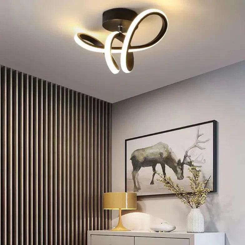 Irregular Two-Tone Ring Modern Ceiling Light for Home Decor - Rebooters