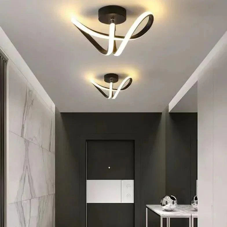 Irregular Two-Tone Ring Modern Ceiling Light for Home Decor - Rebooters