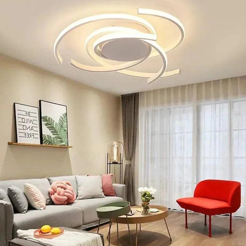 Half-Ring Design for Bedroom Ceiling Light Fixture Modern - Rebooters