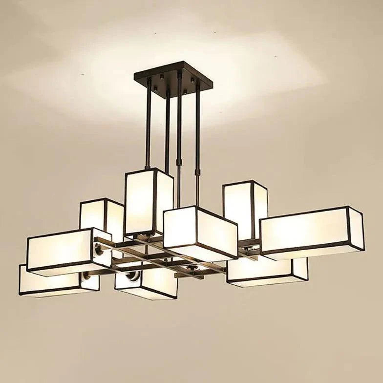 Multiple Rectangular Modern Living Room Pendant Lights Chandelier | Rebooters - Rebooters