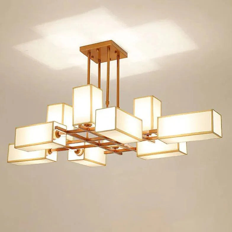 Multiple Rectangular Modern Living Room Pendant Lights Chandelier | Rebooters - Rebooters