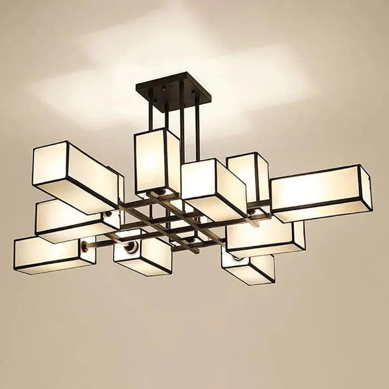 Multiple Rectangular Modern Living Room Pendant Lights Chandelier | Rebooters - Rebooters