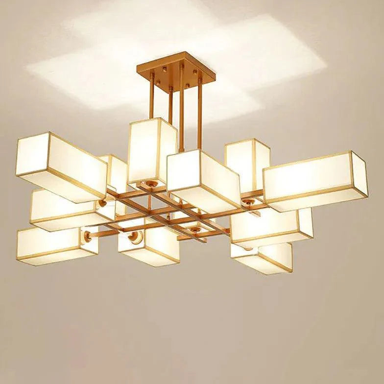 Multiple Rectangular Modern Living Room Pendant Lights Chandelier | Rebooters - Rebooters