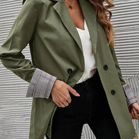 Womens Chic Double-Breasted Lapel Blazer Coat for Style - Rebooters