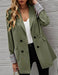 Womens Chic Double-Breasted Lapel Blazer Coat for Style - Rebooters