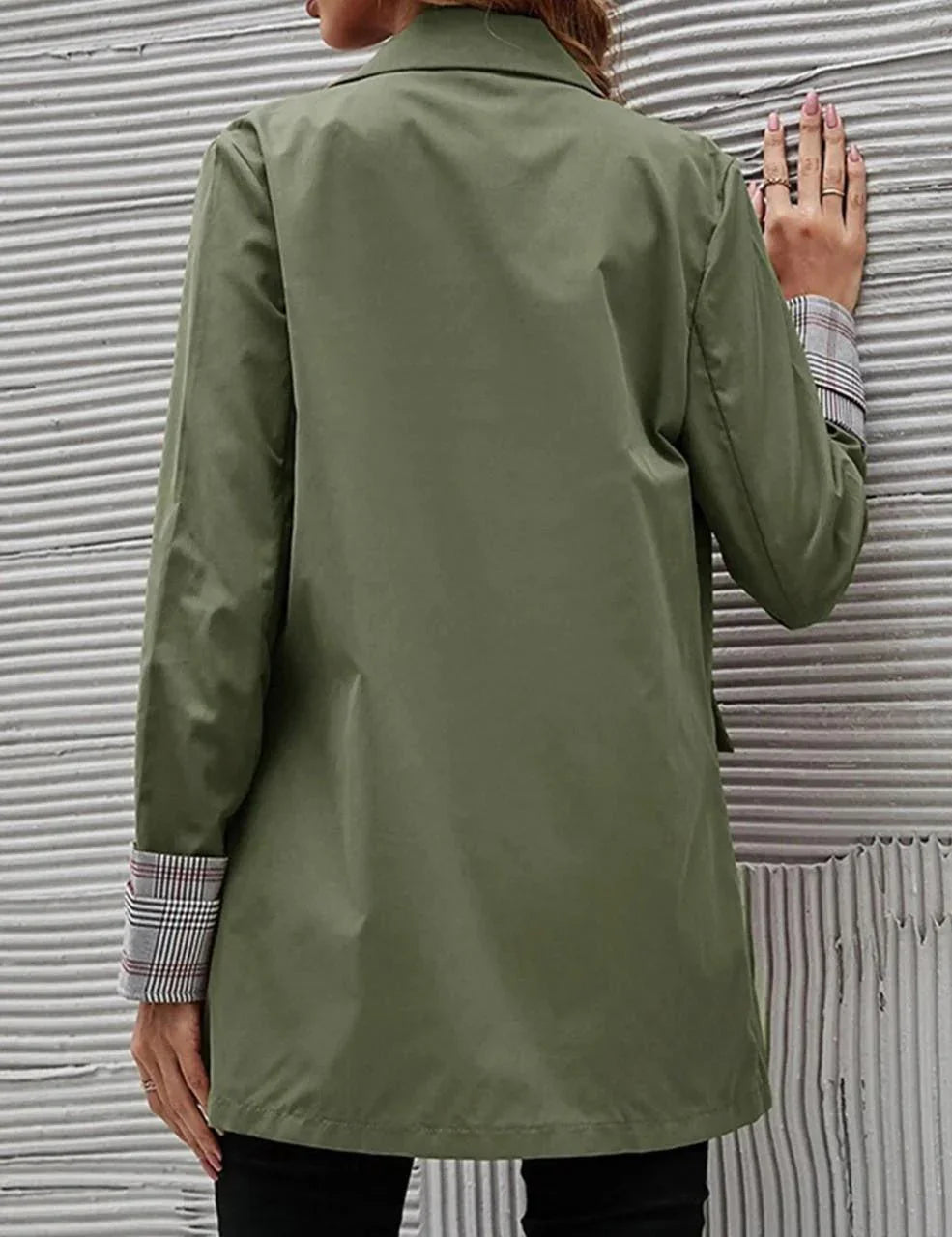 Womens Chic Double-Breasted Lapel Blazer Coat for Style - Rebooters