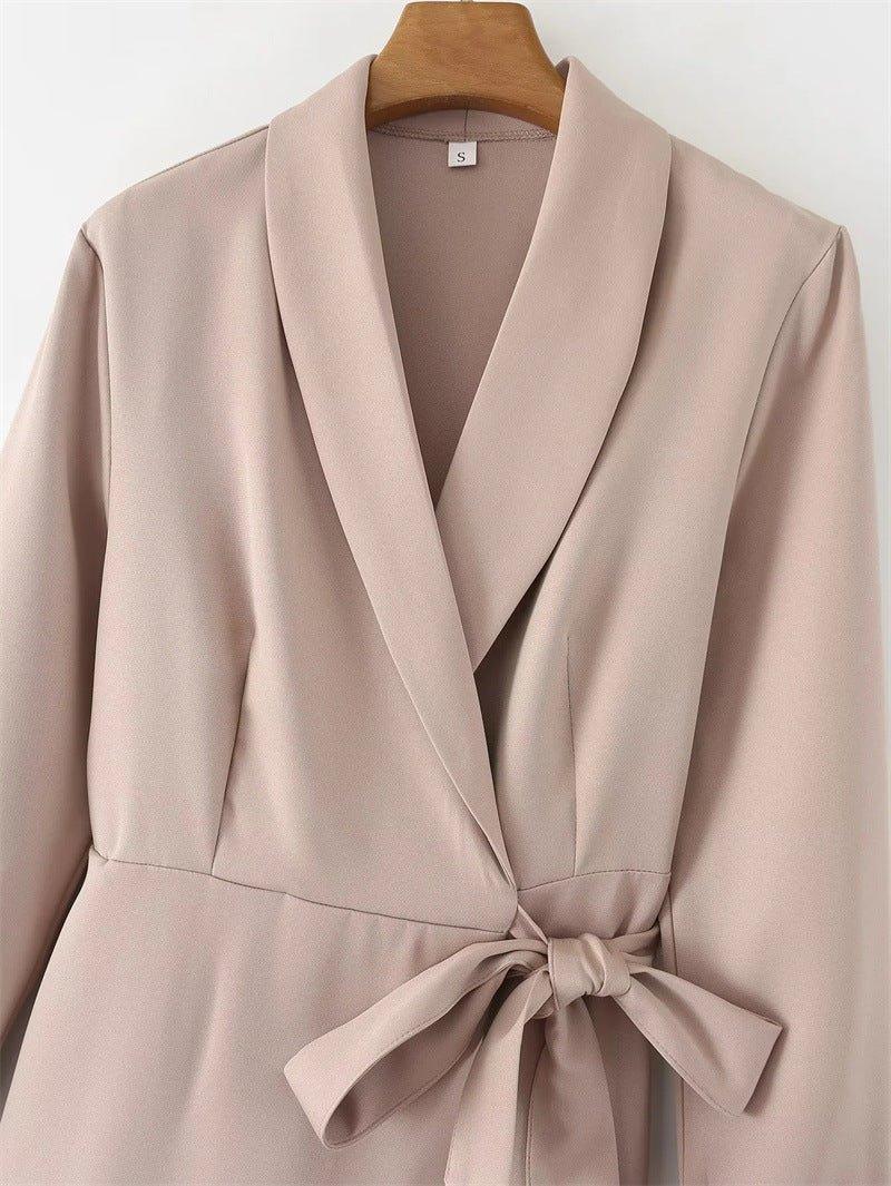 Womens Lapel Dress for Timeless Elegance and Style - Rebooters -Women's Dresses