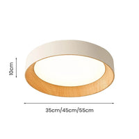 Modern Wood LED Round Ceiling Light for Stylish Interiors - Rebooters