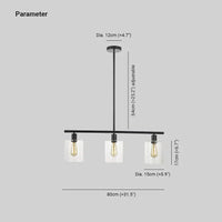Square Transparent Black Industrial Chandelier for Home | Rebooters - Rebooters