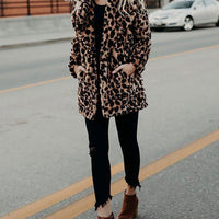 Womens Chic Leopard Print Faux Fur Cozy Coat for Style - Rebooters
