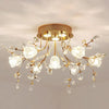 Crystal Flower Modern Luxurious Ceiling Light Fixture - Rebooters