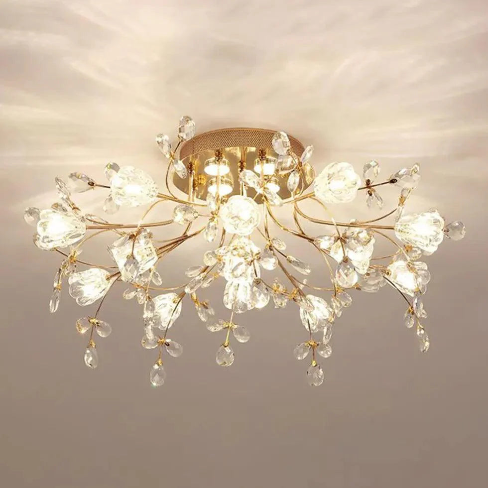 Crystal Flower Modern Luxurious Ceiling Light for Home | Rebooters - Rebooters