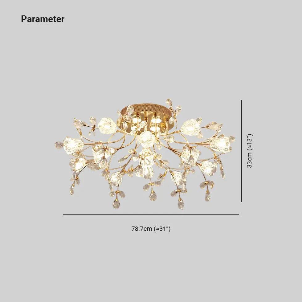 Crystal Flower Modern Luxurious Ceiling Light for Home | Rebooters - Rebooters