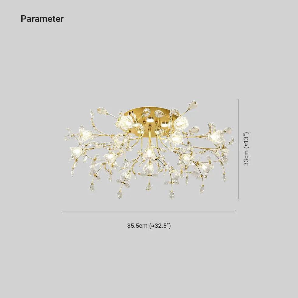 Crystal Flower Modern Luxurious Ceiling Light for Home | Rebooters - Rebooters