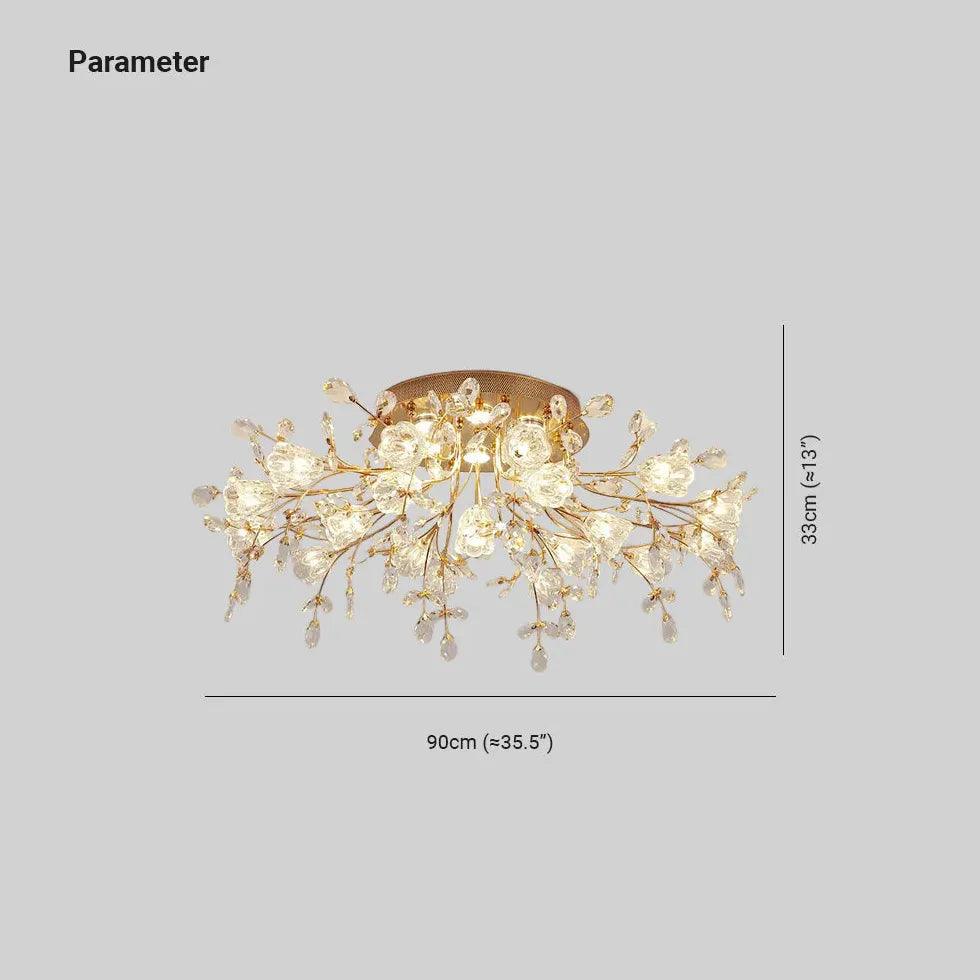 Crystal Flower Modern Luxurious Ceiling Light for Home | Rebooters - Rebooters