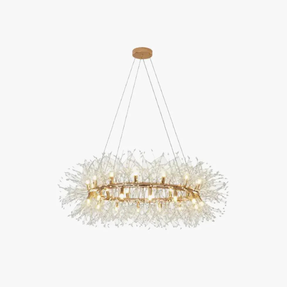 Star Branches Crystal Gold Chandelier for Elegant Spaces | Rebooters - Rebooters