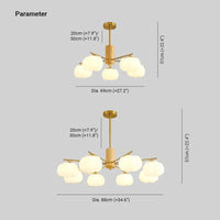 Cloud-Shaped Shade Wooden Living Room Pendant Light Fixture | Rebooters - Rebooters